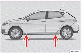 Seat Ibiza. Cambiar una rueda