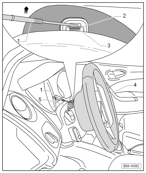 Seat Ibiza. Unidad del Airbag lado del conductor: desmontar y montar