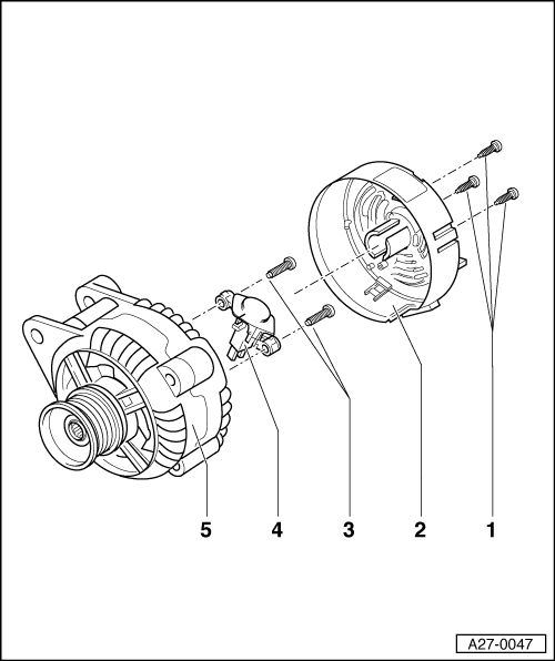 Seat Ibiza. Alternador Bosch hasta 2000 - cuadro de montaje