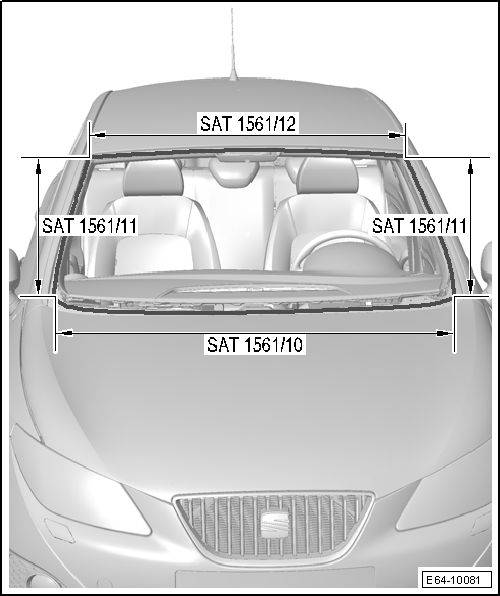 Seat Ibiza. Cristal del parabrisas: desmontar