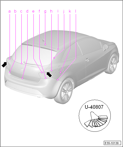 Seat Ibiza. Franquicias de la parte posterior, modelo 3 puertas